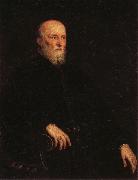 Jacopo Tintoretto Portrati of Alvise Cornaro oil painting reproduction